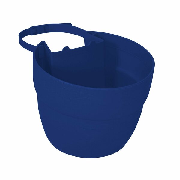 Bloomers Post Planter, Permanent and Temp. Installation Options, Garden in Untraditional Spaces, Cobalt Blue 2468-1